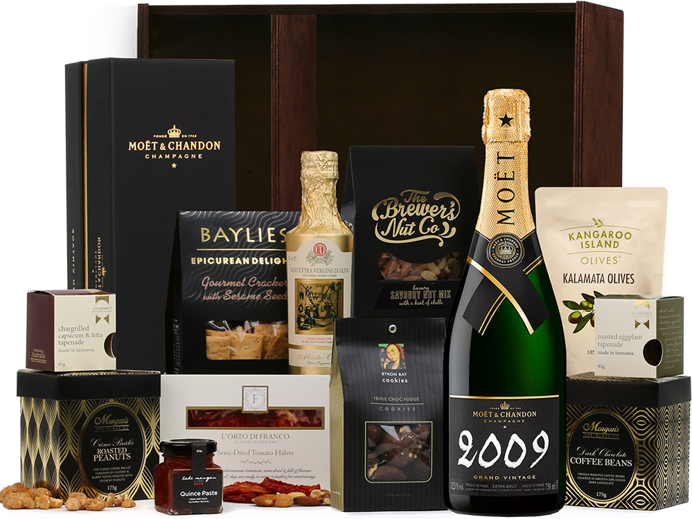 vintage moet christmas hamper